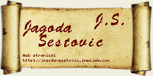Jagoda Šestović vizit kartica